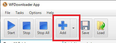 add button highlighted