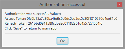 DeviantArt authorization success message in wfdownloader app