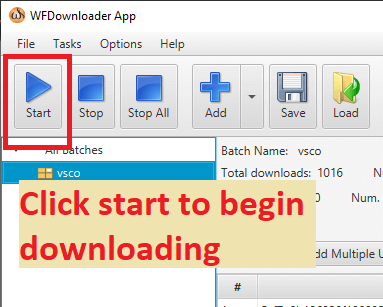 start downloading vsco images