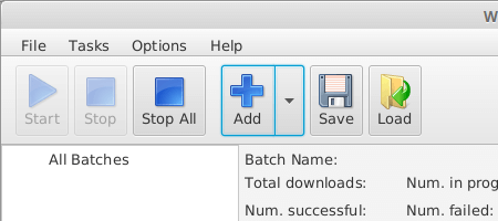 wfdownloader app add button highlighted linux